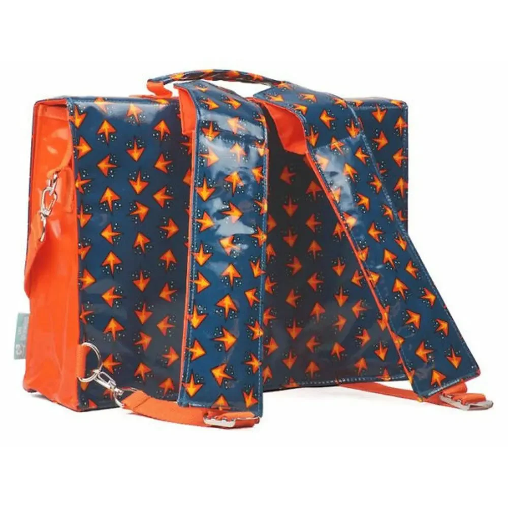 Les Skewies Hybrid Comets with Eyes Convertible Backpack To Shoulder Bag NWT
